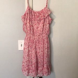 Pink floral dress